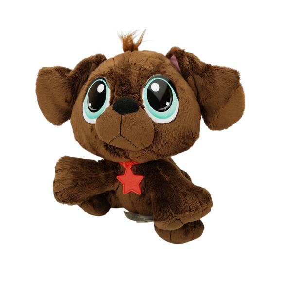Little Tikes Rescue Tales Chocolate Lab Sad Dog Puppy Plush Red Collar - Picture 1 of 11
